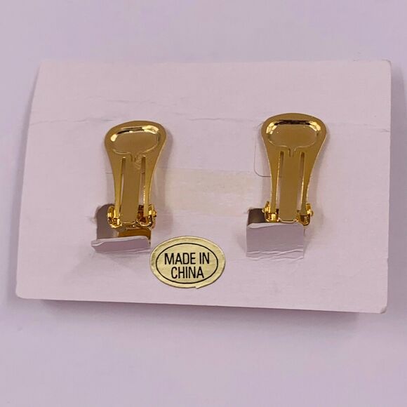 Lia Sophia Gorgeous Classic‎ Gold Tone Moda Elegant Clip Earrings - Picture 4 of 4